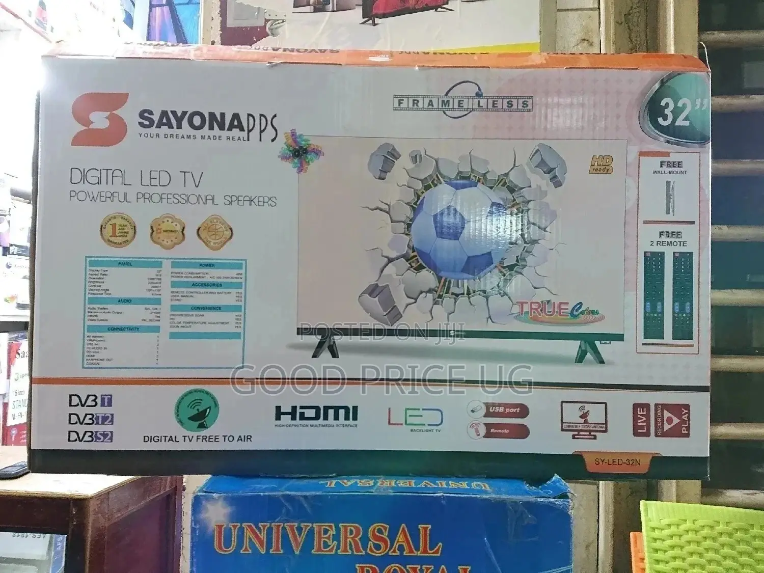 "32" Inches Sayona Digital Frameless TV