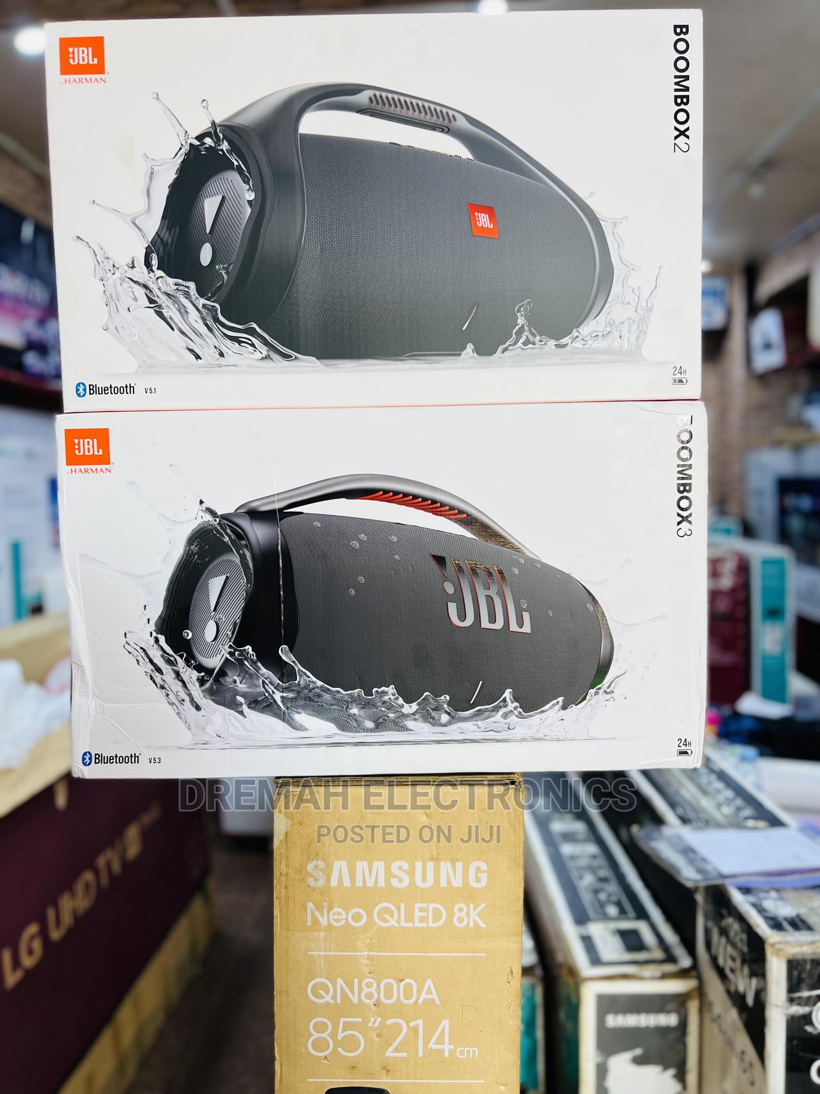 JBL BOOMBOX2 and BOOMBOX3 Bluetooth Waterproof Speakers in Central