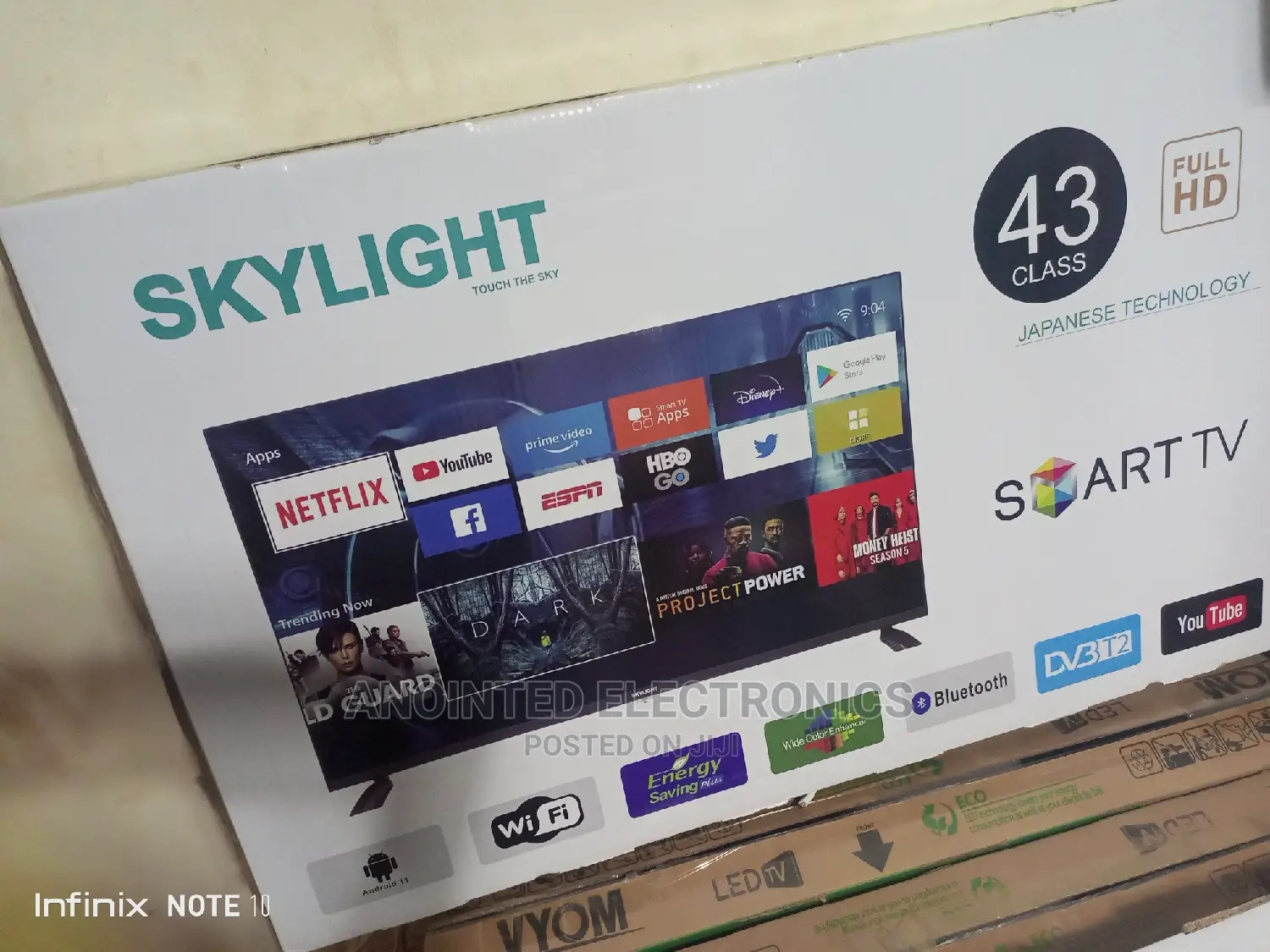 Skylight 43": Flameless Android Tv