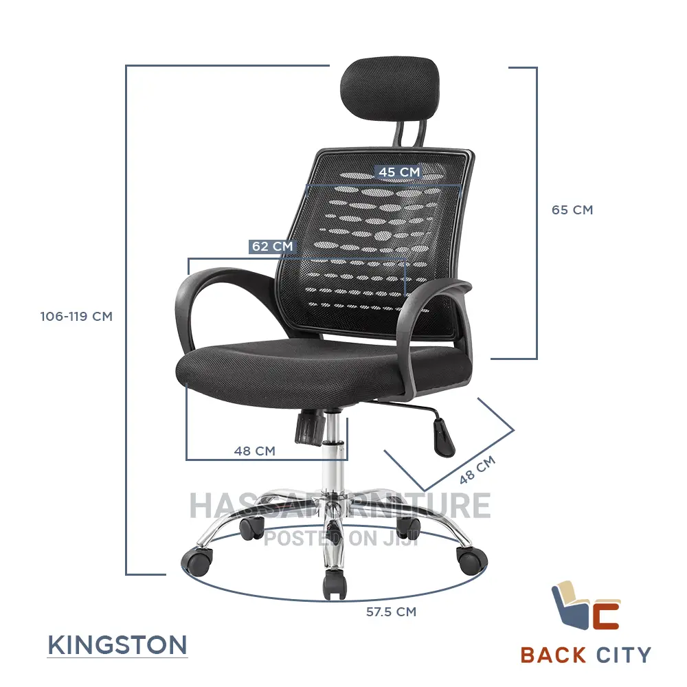 Mesh High Back Office Chair With Headrest