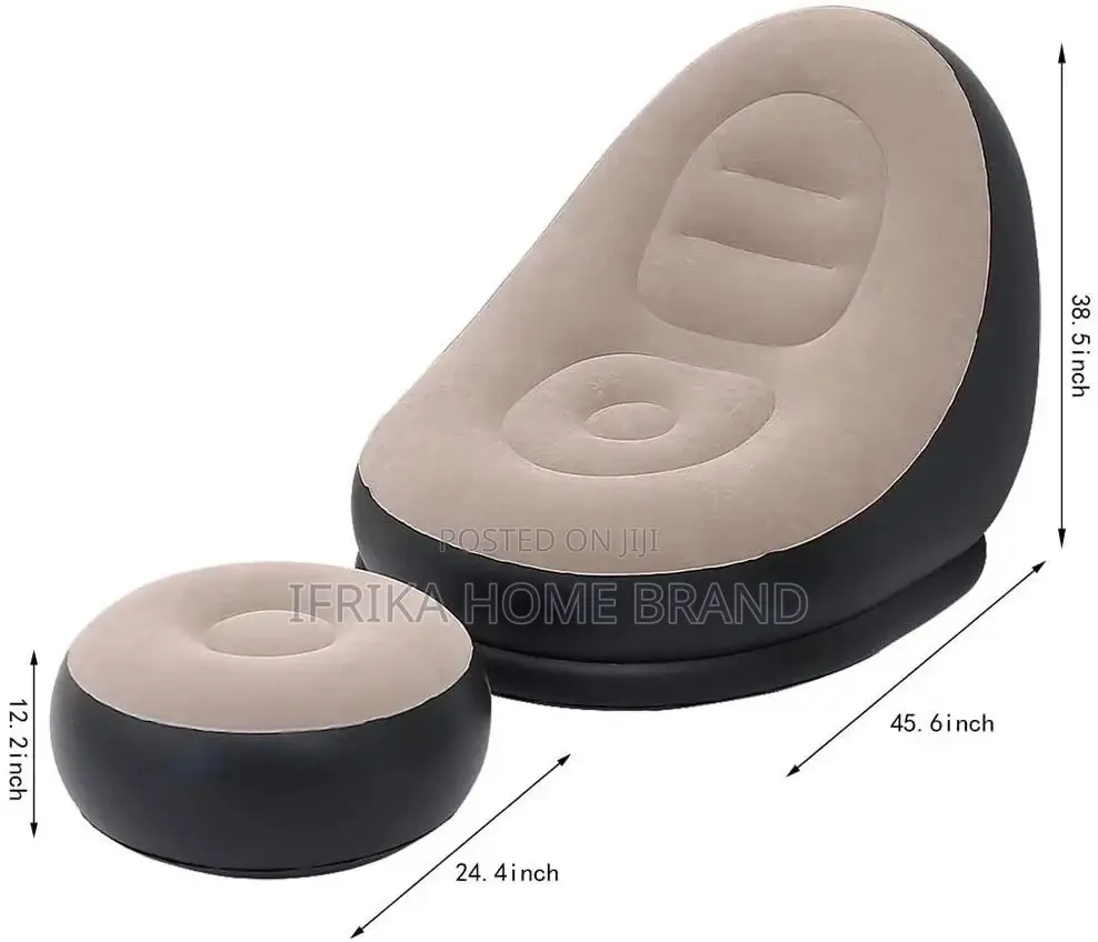 Air Sofa Inflatable Bean Bag With One Footstool