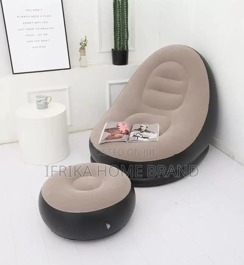 Air Sofa Inflatable Bean Bag With One Footstool