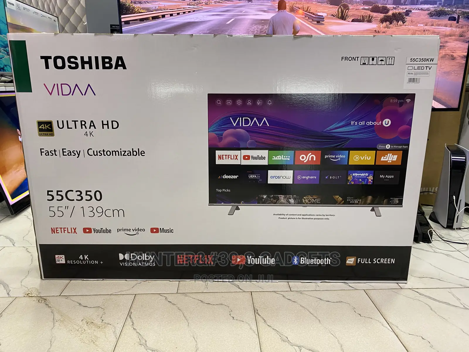 Toshiba 55inches Toshiba Smart Vida Frameless Silver Body