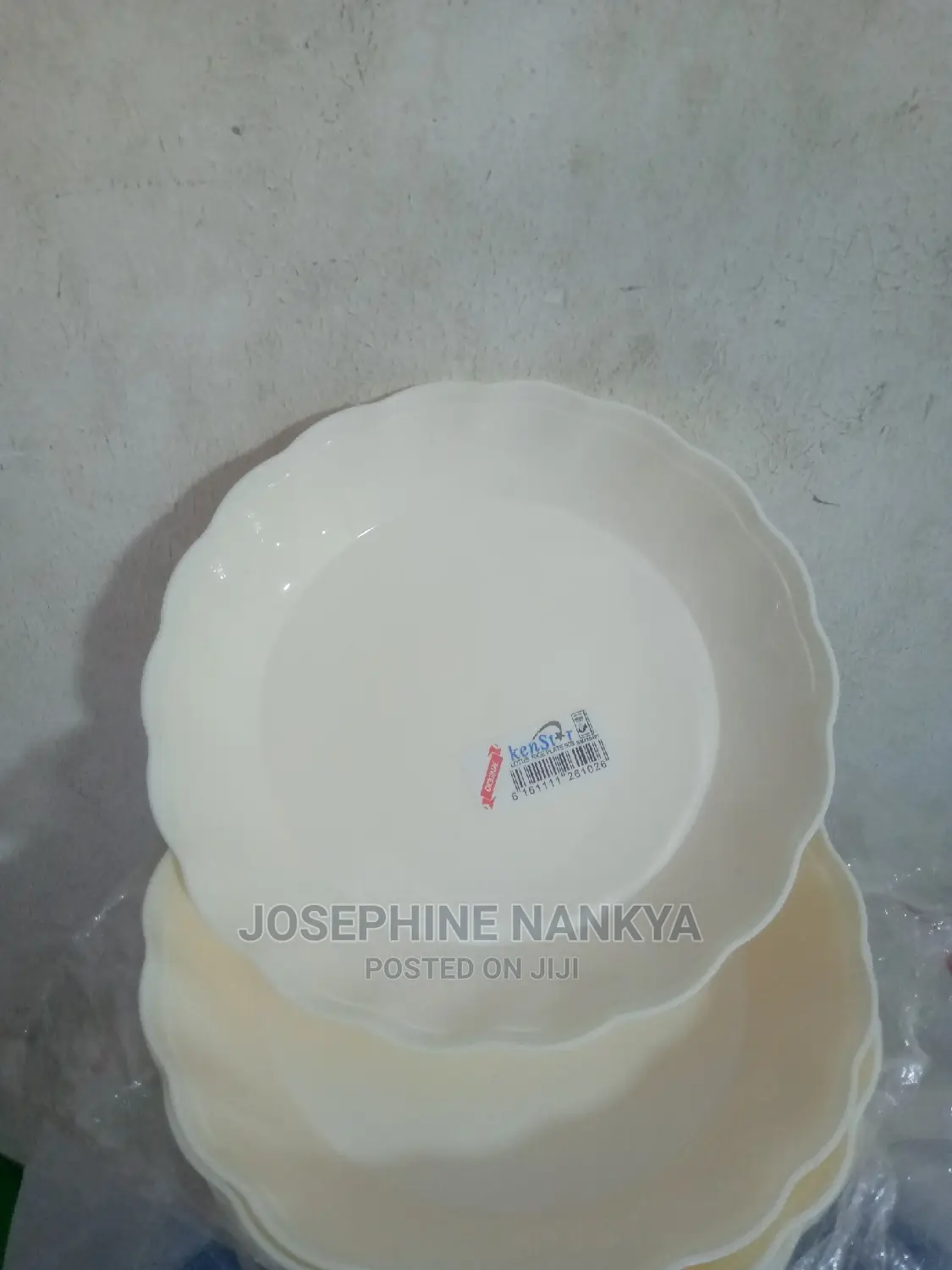 Rice Plate Plastic, Cream
