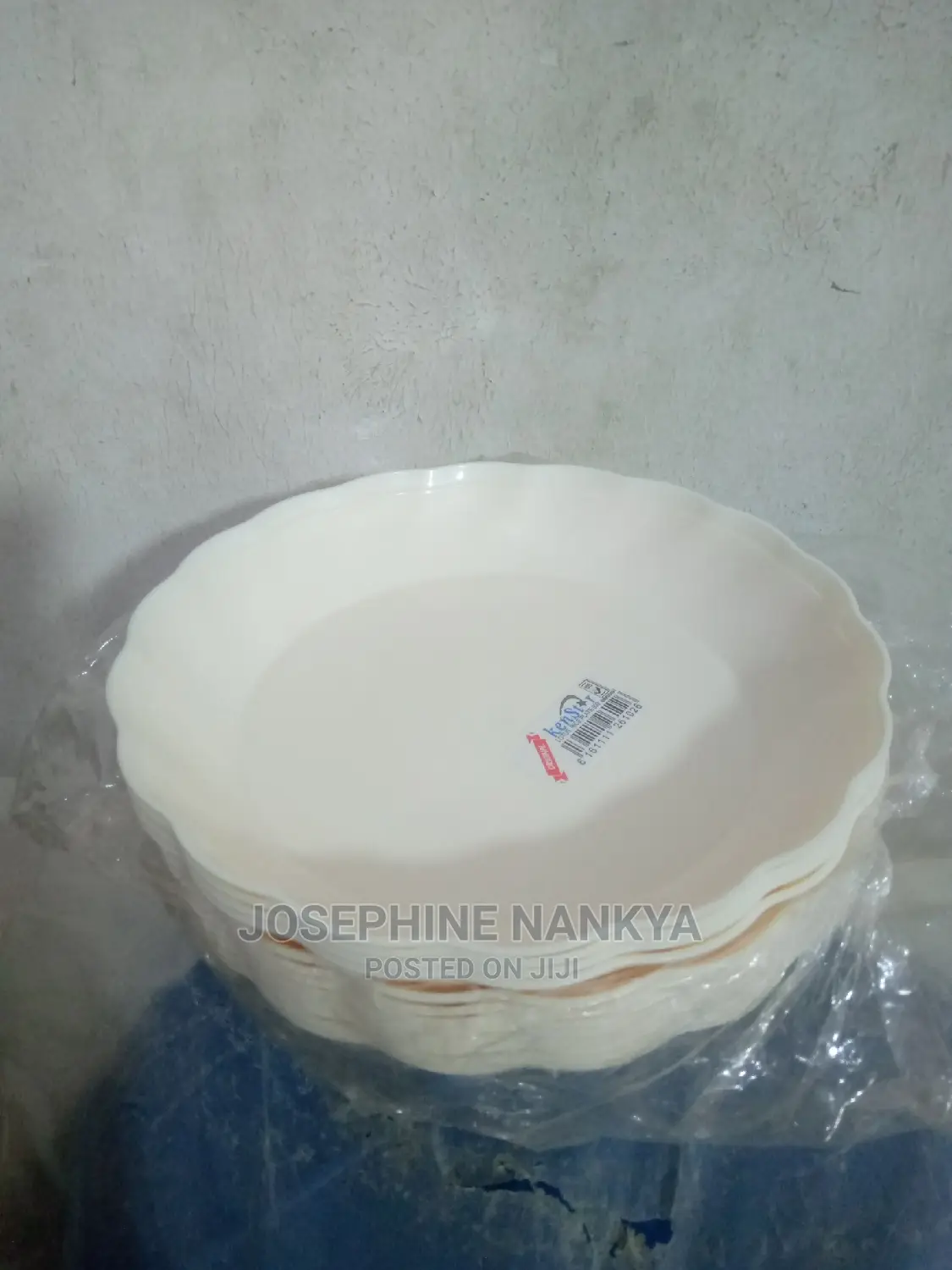 Rice Plate Plastic, Cream