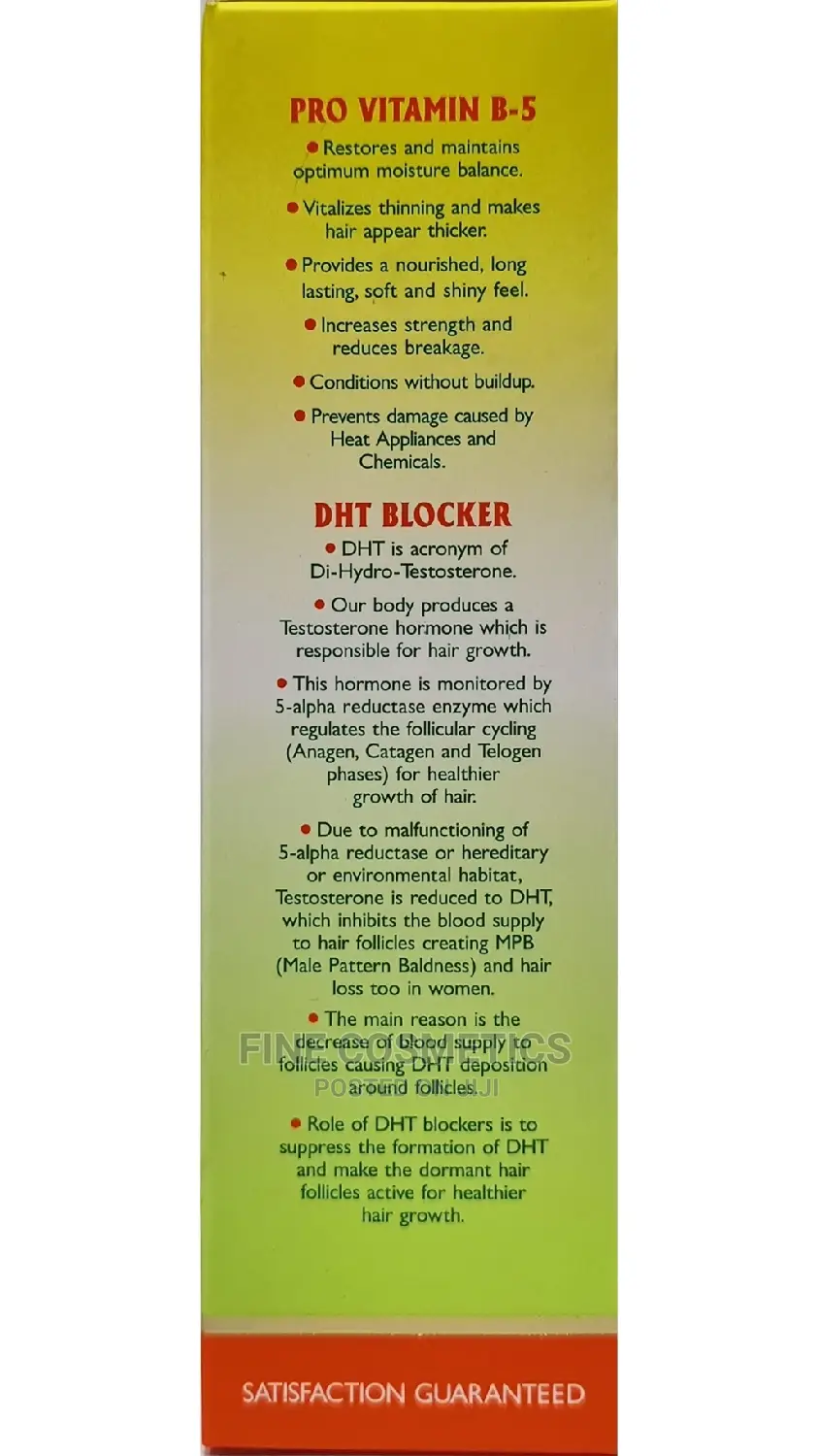 Organic Hair Growth Booster With Pro Vitamin-B5 Made in USA