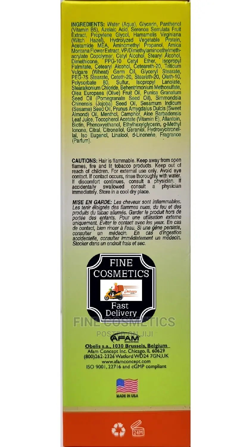 Organic Hair Growth Booster With Pro Vitamin-B5 Made in USA