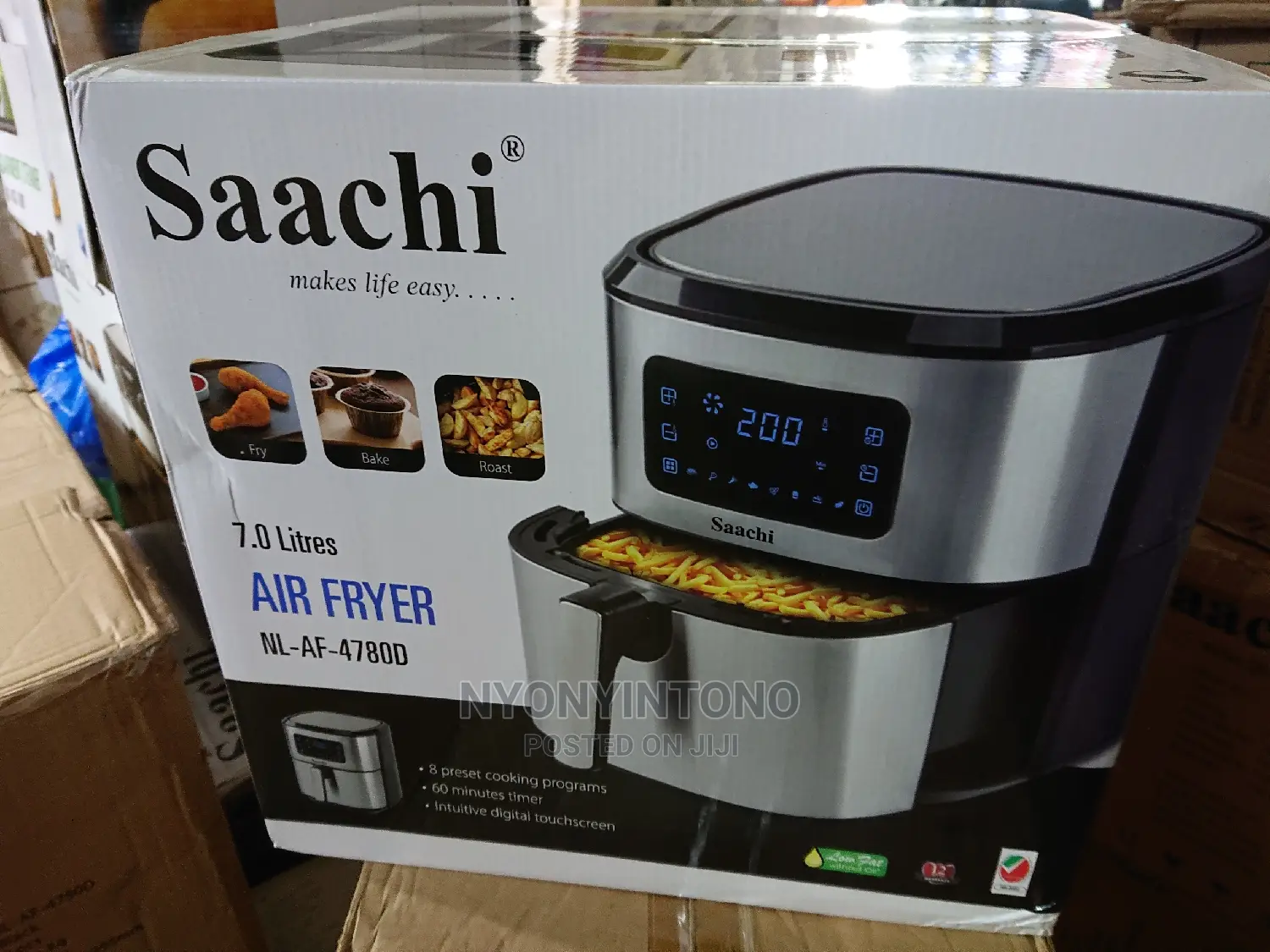 7liters Digital Air Fryer Saachi With Touch Control Panel