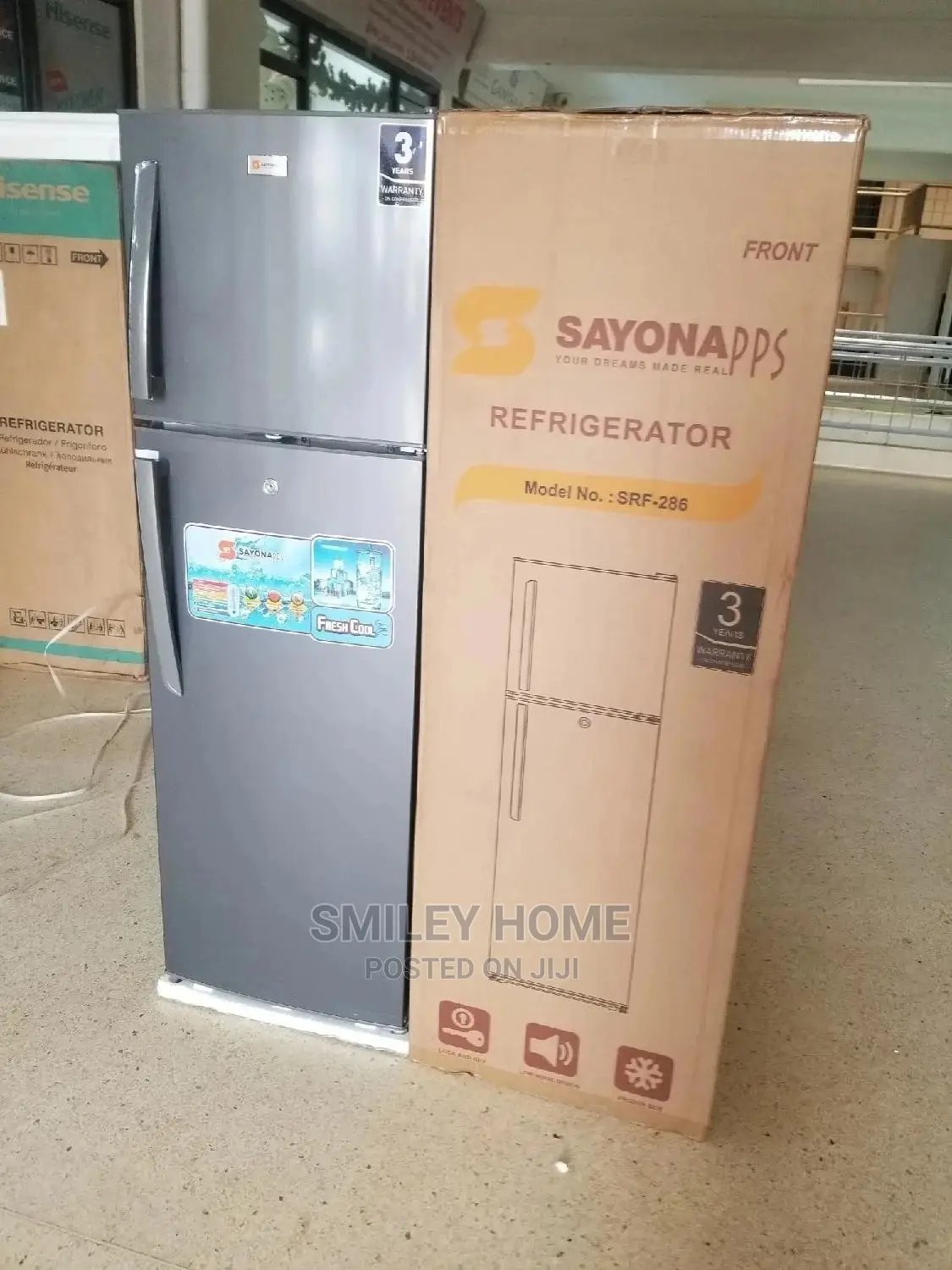 Sayona Refrigerator 286 Litres Double Door