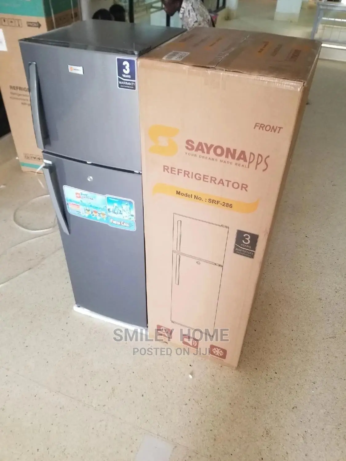 Sayona Refrigerator 286 Litres Double Door