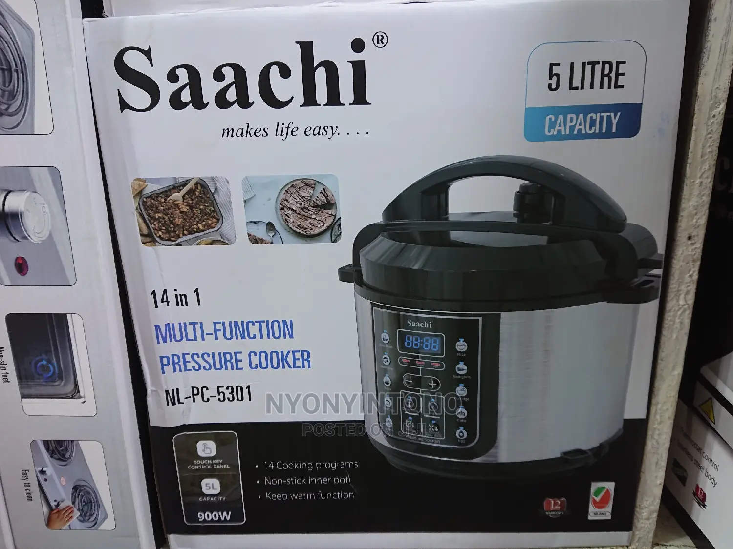 5liters Saachi 14 in 1 Multi Pressure Cooker
