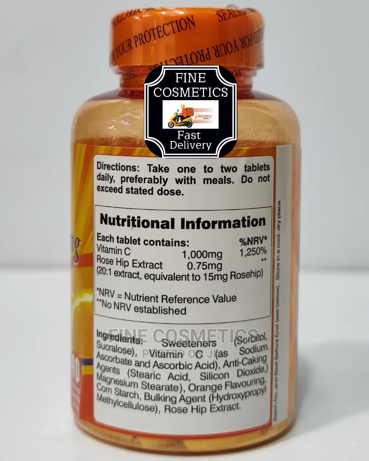 ARYK Vitamin C-1000mg Acorbic 90tabs for Health Skin System