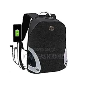 Men's Designer Anti Theft Laptop Bag-Black Grey