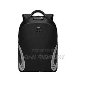 Men's Designer Anti Theft Laptop Bag-Black Grey