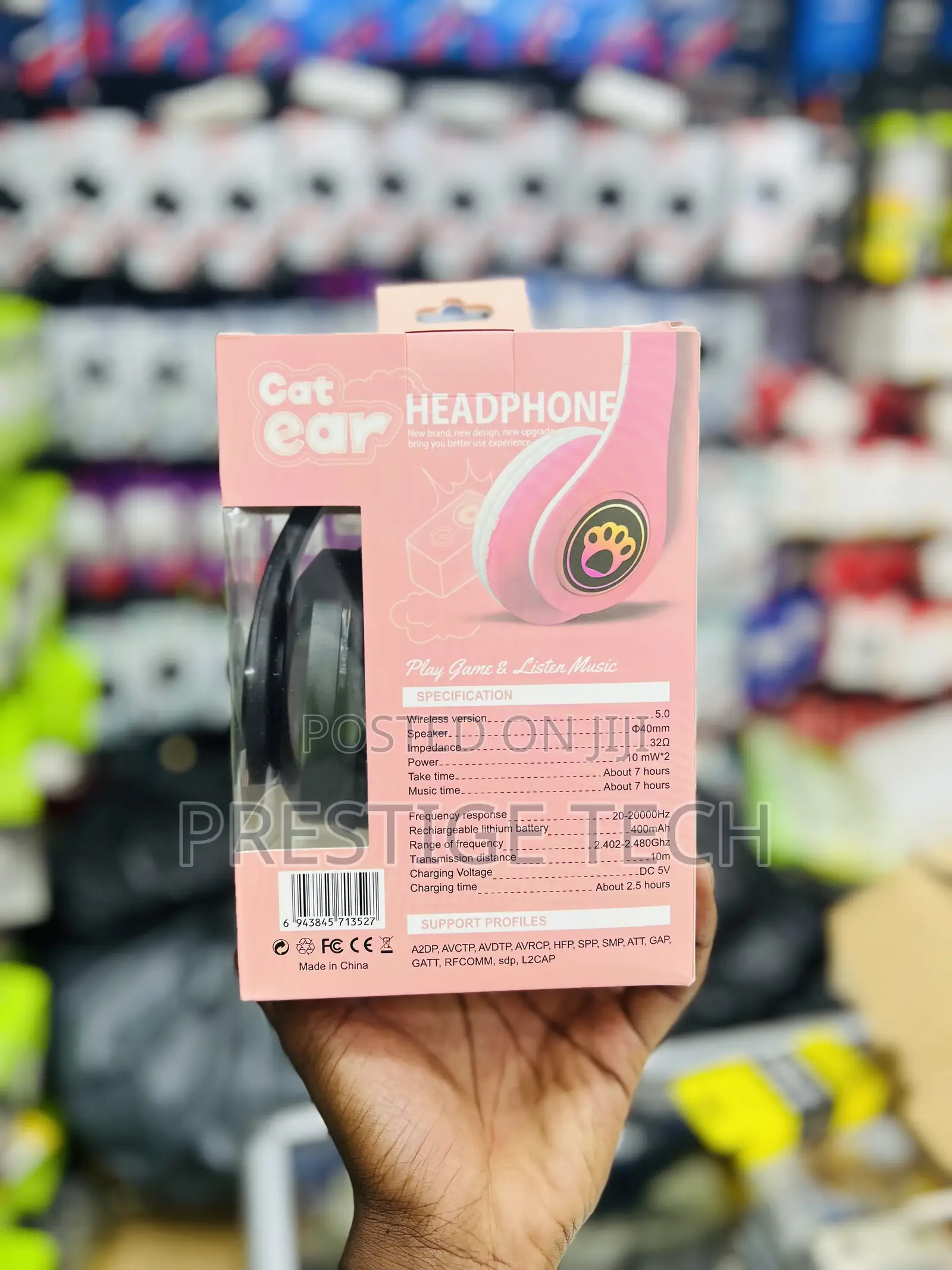 Kids Cat Ear Deep Bass Headphones