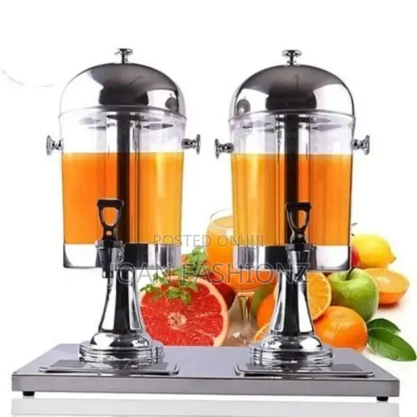 16 Litre,Double Tank Water Jug Juice Dispenser Can-Silver