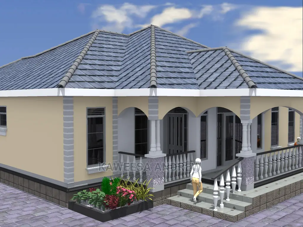 Building Plan and It's Artistic Impression.