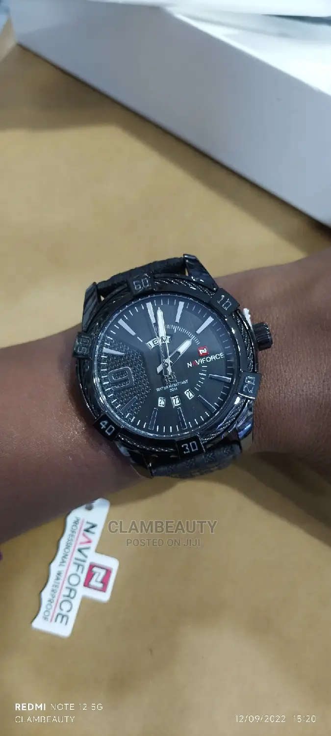 Naviforce Genuine Leather Watch for Men