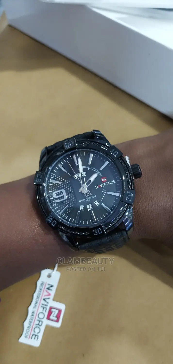 Naviforce Genuine Leather Watch for Men