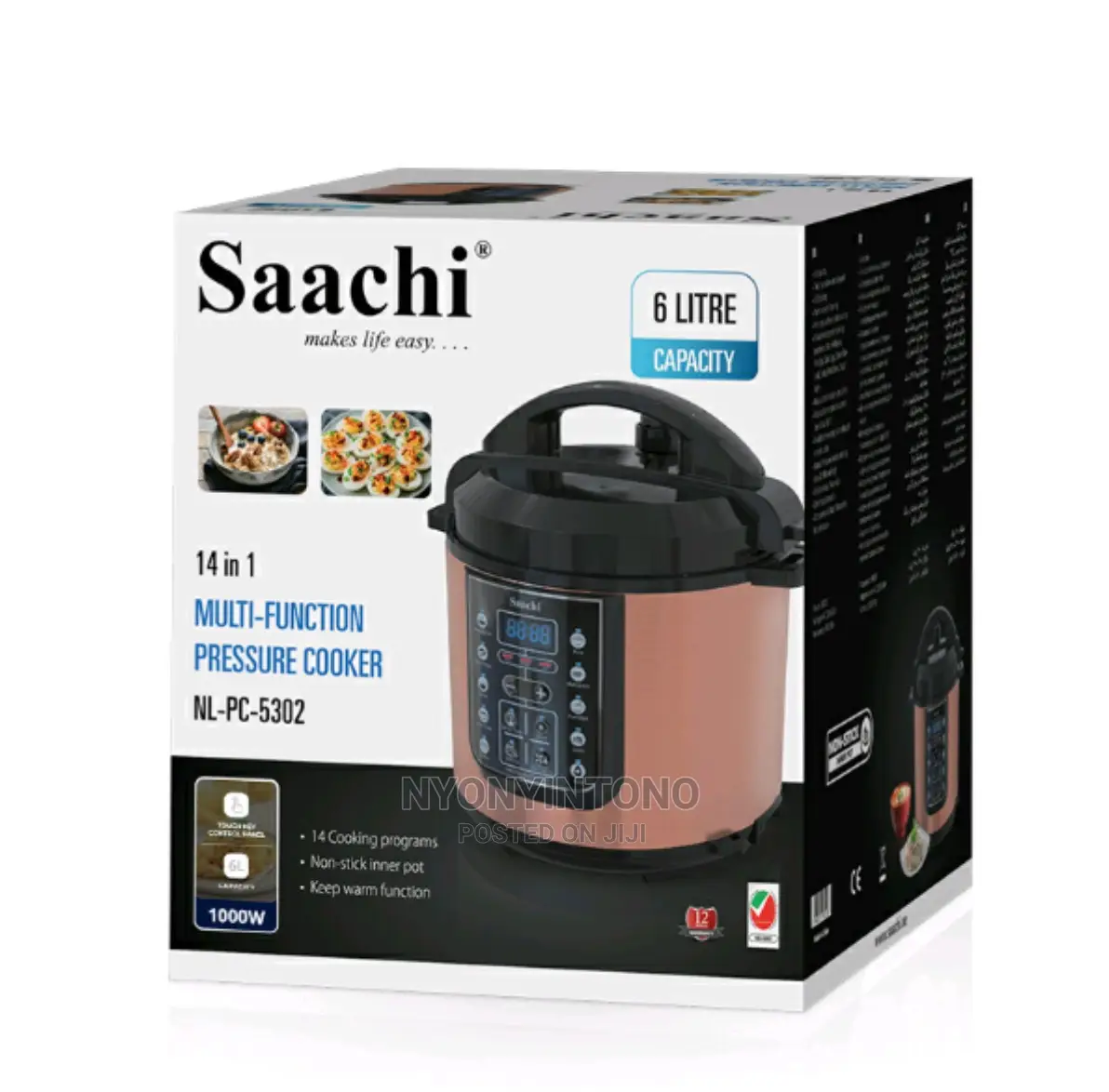6 Liters Saachi Multi-Functional Pressure Cooker