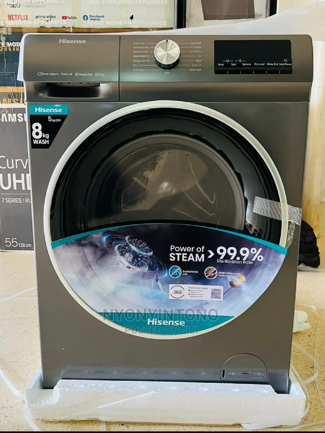 8kg Hisense Front Loader Washing Machine With 5yrs Warranty