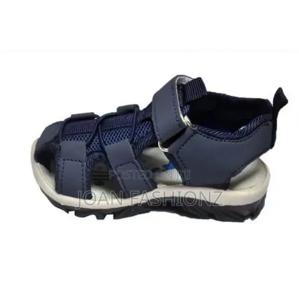 Boy's Open Shoes-Grey,Navy Blue