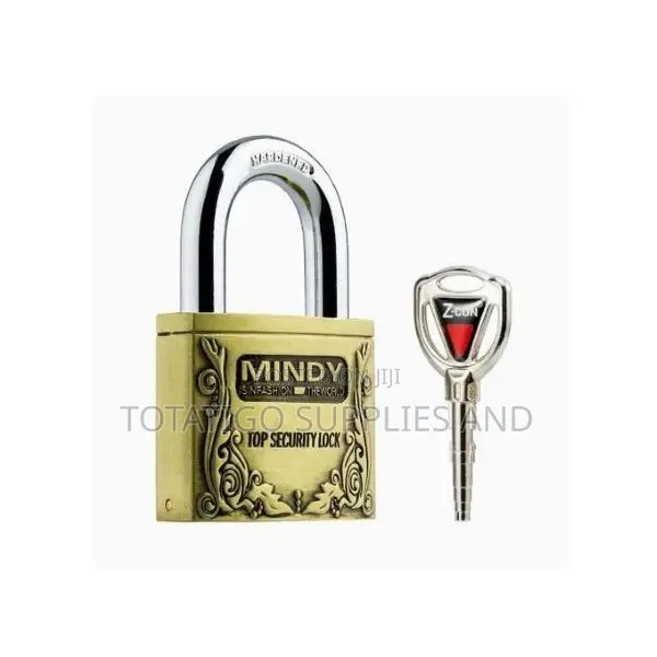 Mindy Top Anti-Burglar Theft Security Padlock - Gold,Silver
