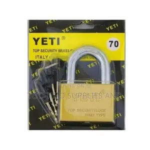 Yeti Padlock With 4 Keys - Gold
