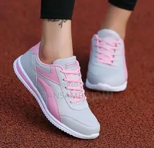 Ladies Sneakers Blue Grey Pink