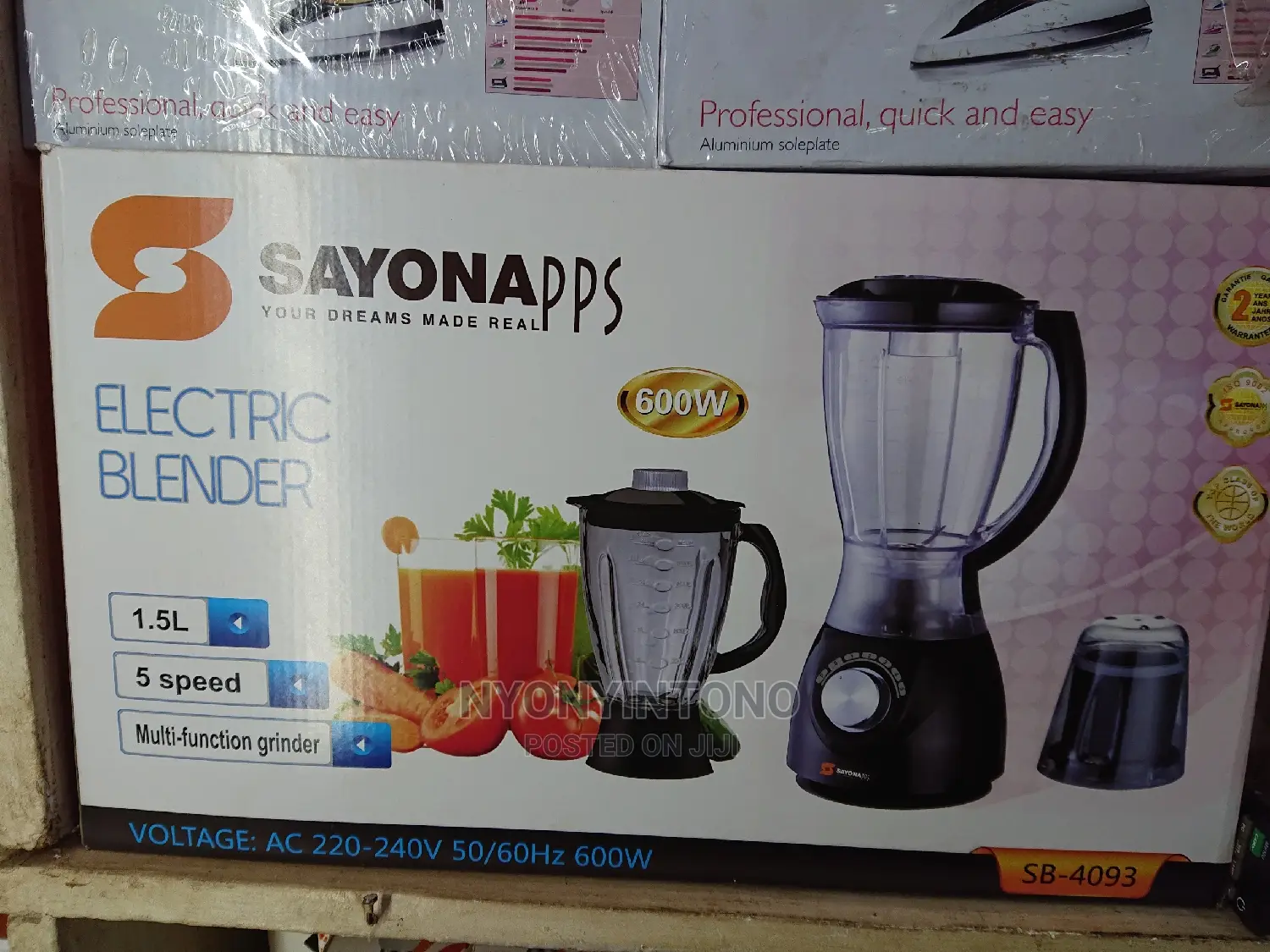 Sayona 3 in 1 Blender With Astrong Motor