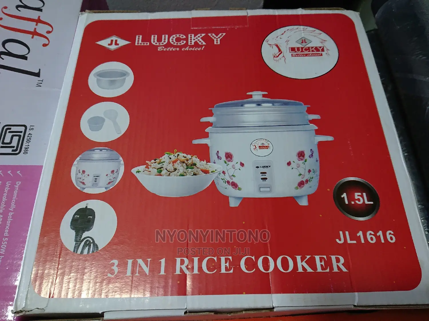 Lucky 3 in 1 1.5L Rice Cooker With Steamer 2years Warranty