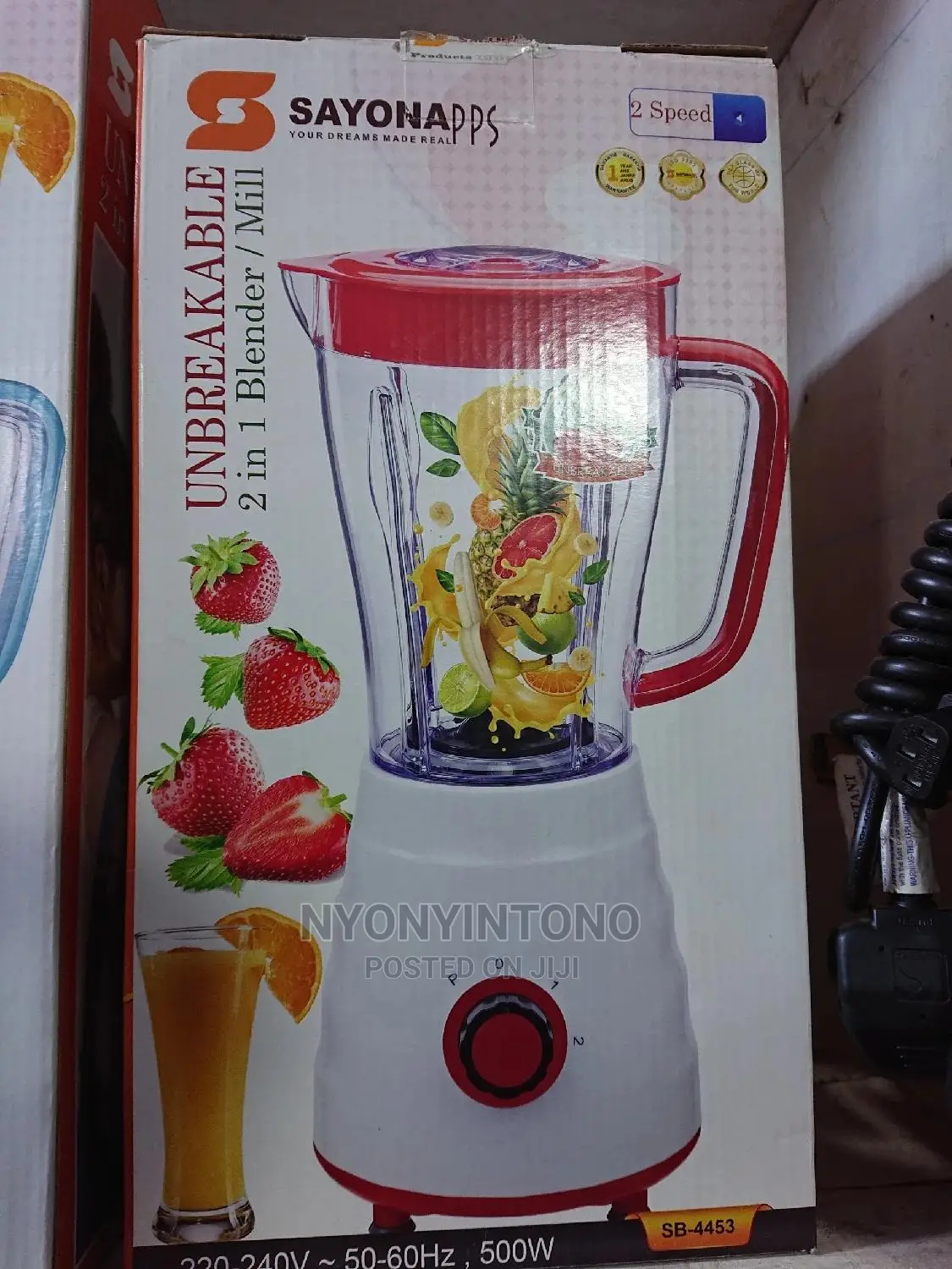 Sayona Blender With Unbreakable Jar and Strong Motor