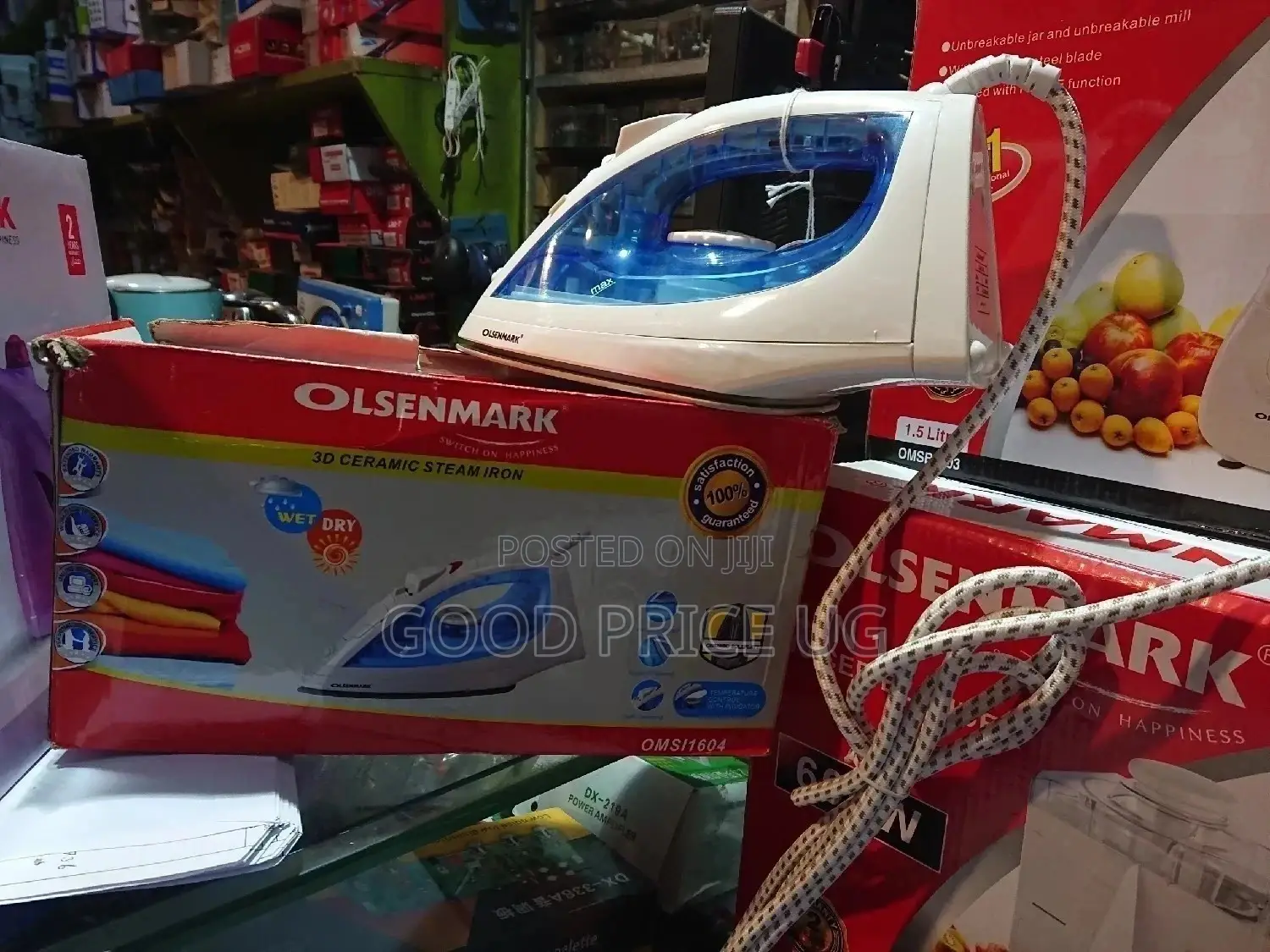Olsenmark 3D Ceramic Steam Iron Wet and Dry