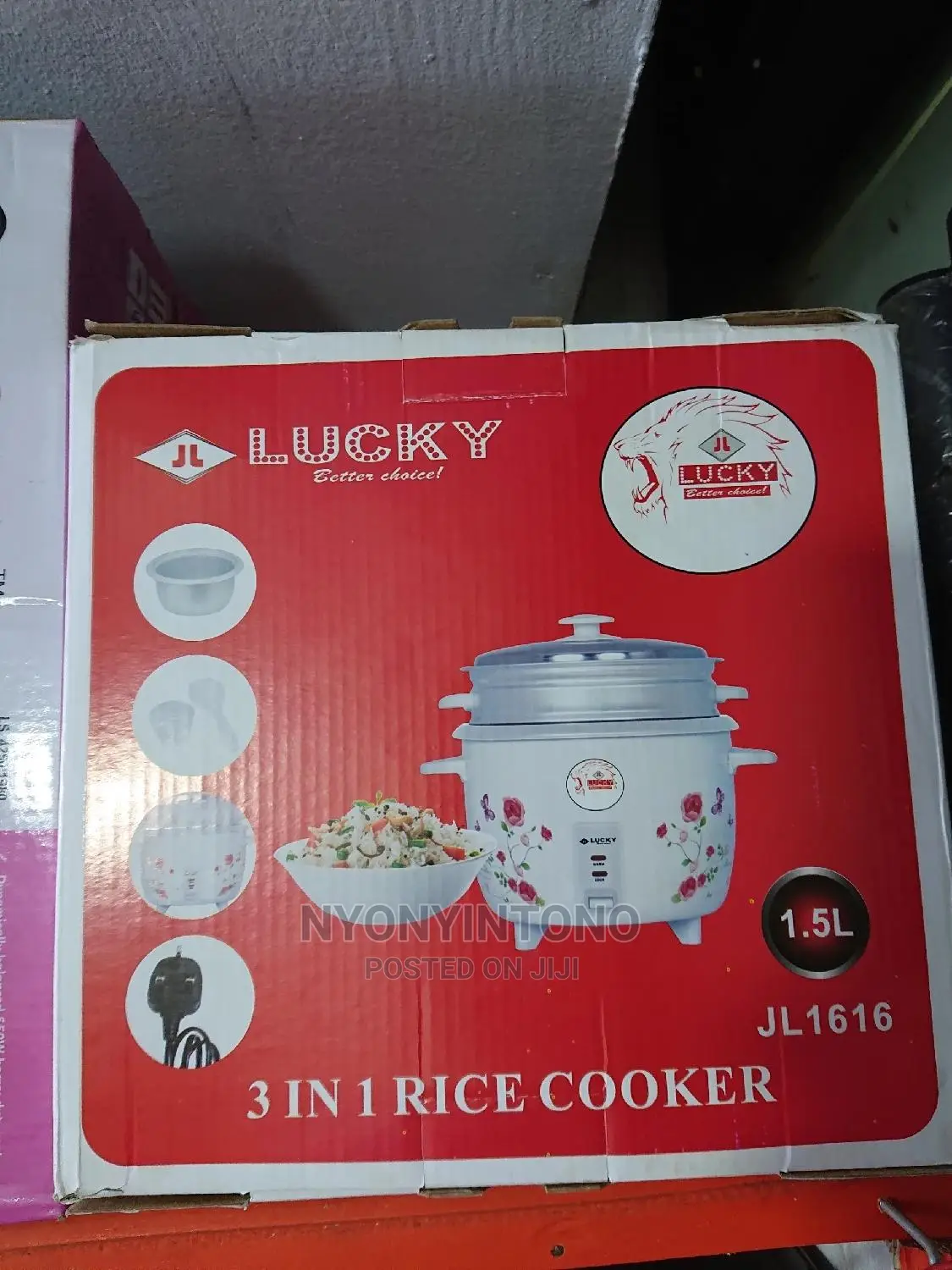 1.5liter Lucky Rice Cooker With Steamer and 2years Warranty