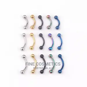 Stainless Steel Curved Barbell Eyebrow Ring Bar