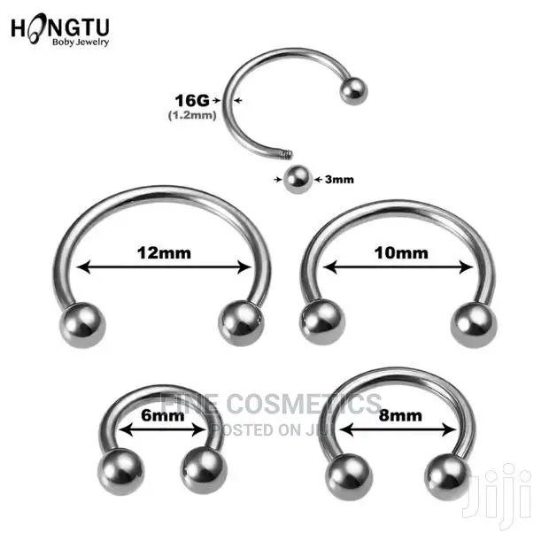 1pc Body Piercing Horseshoe Septum Ring Smiley Piercing Ring