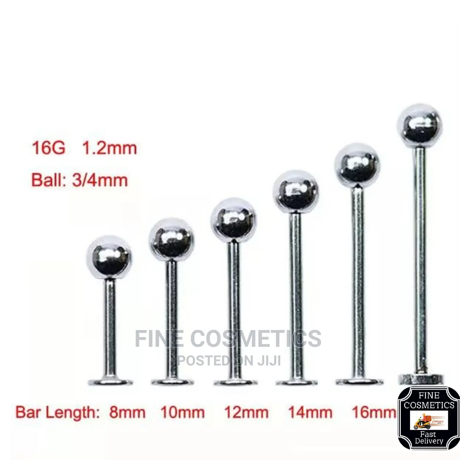 Surgical Steel Labret Lip Stud, Lip Pin For Mouth Piercing
