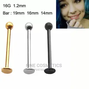 Surgical Steel Labret Lip Stud, Lip Pin For Mouth Piercing