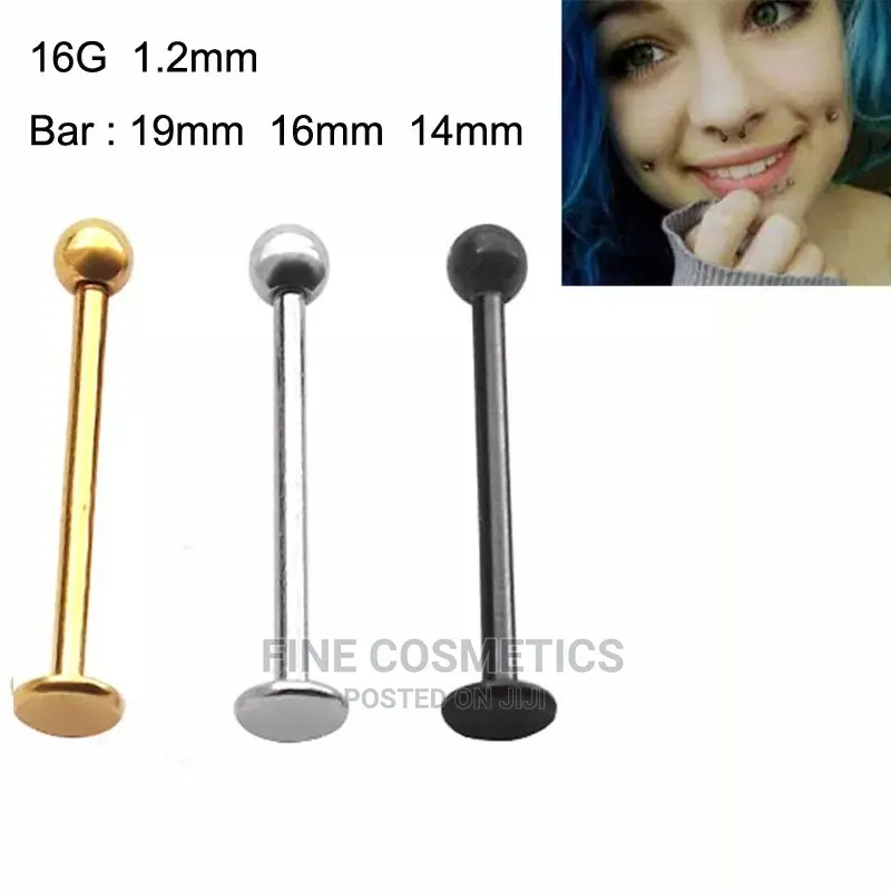 Surgical Steel Labret Lip Stud, Lip Pin For Mouth Piercing