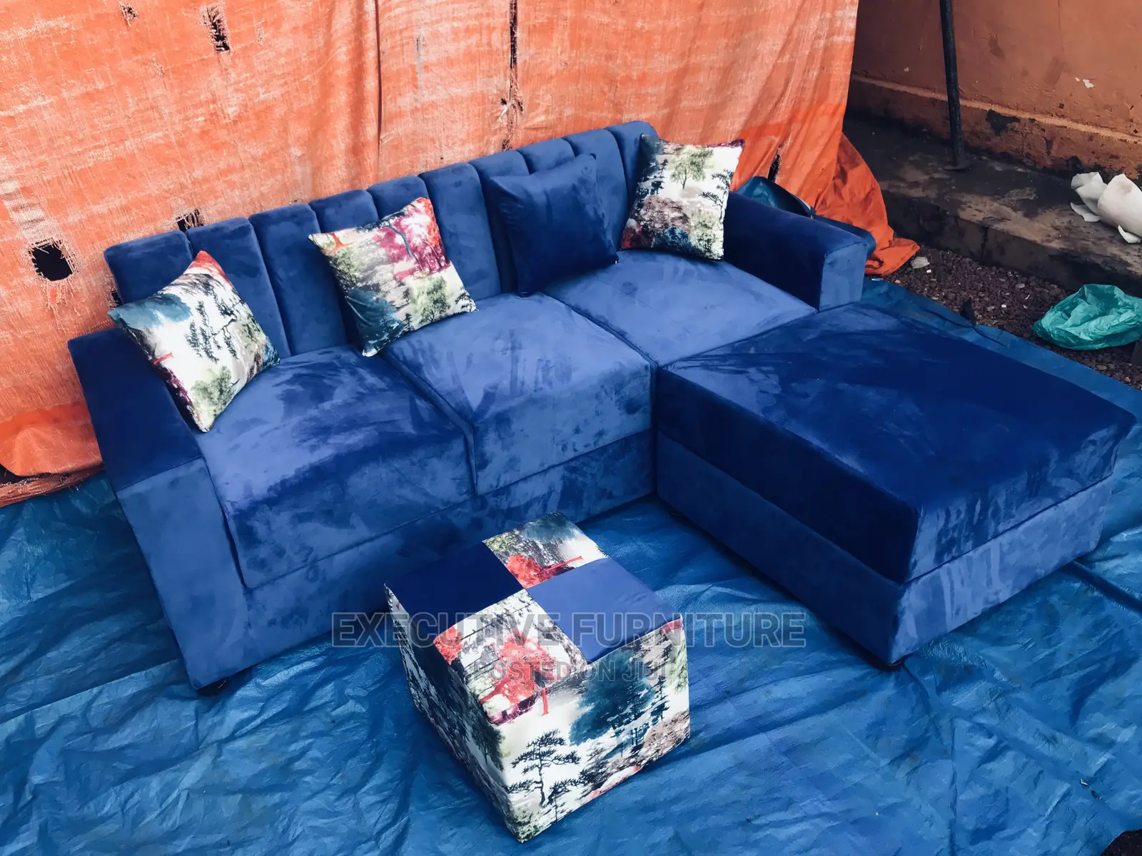 Mini Dark Blue Sofa