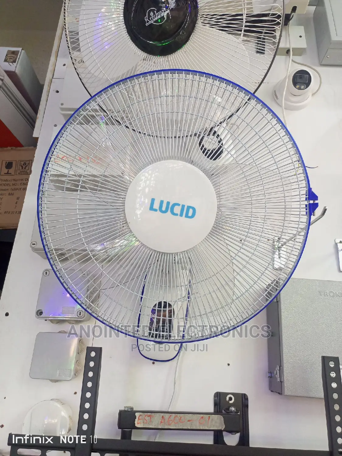 Lucid Wall Mounted Fan With a Remote