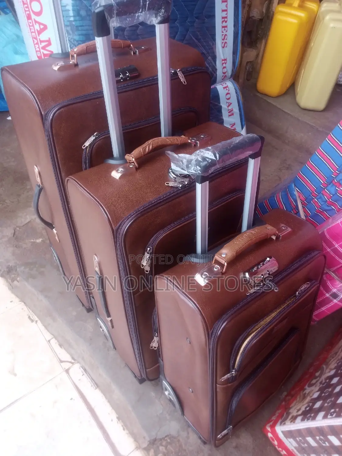 Leather Suitcases.