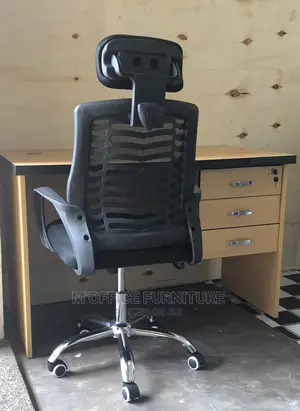 Photo - Office Tables and Headrest Office Chairs(Office Set)