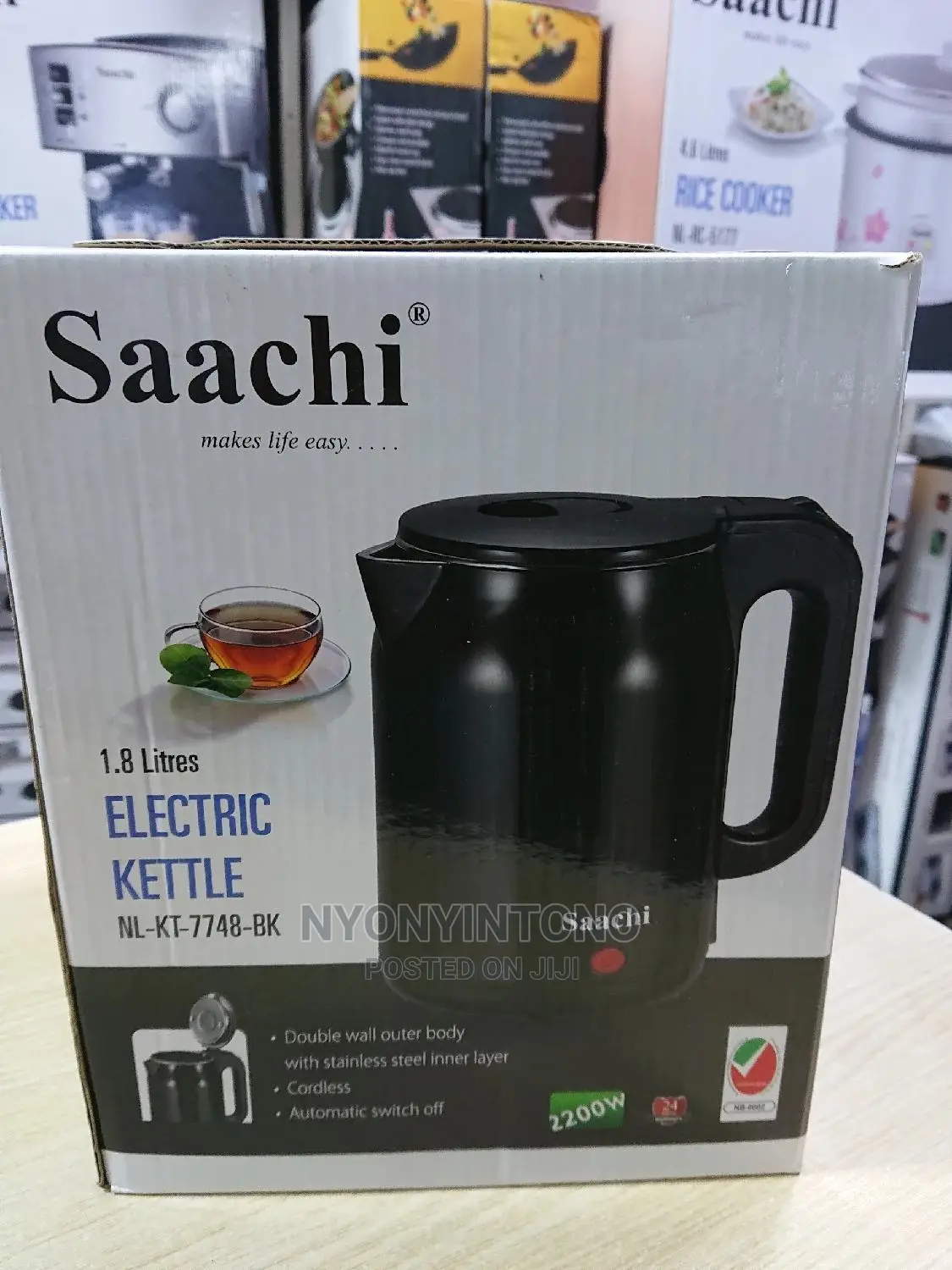 Saachi Automatic 1.8L Water Kettle With 1yr Warranty