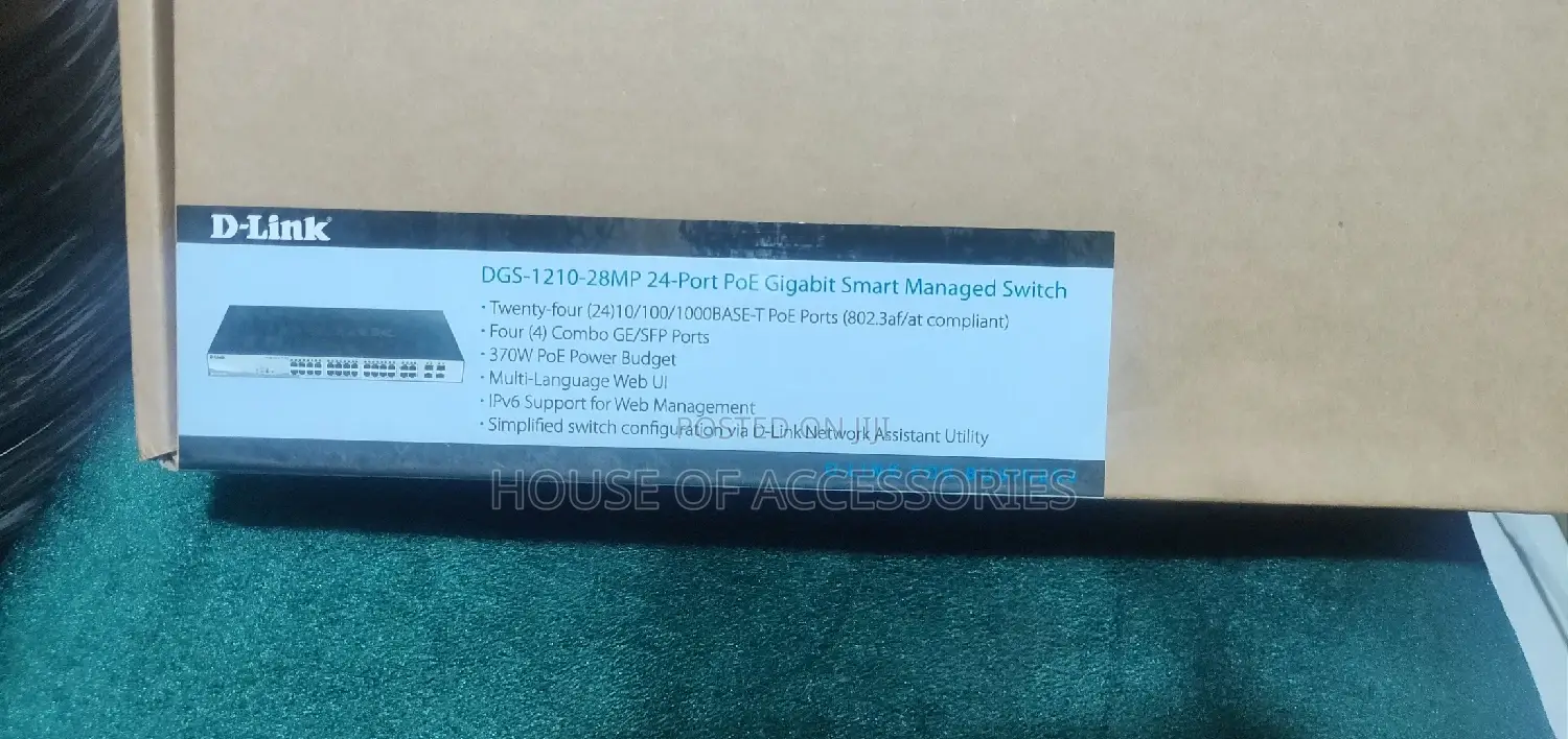 D-Link 24port Gigabit Smart Managed Poe Switch DGS-1210-28p