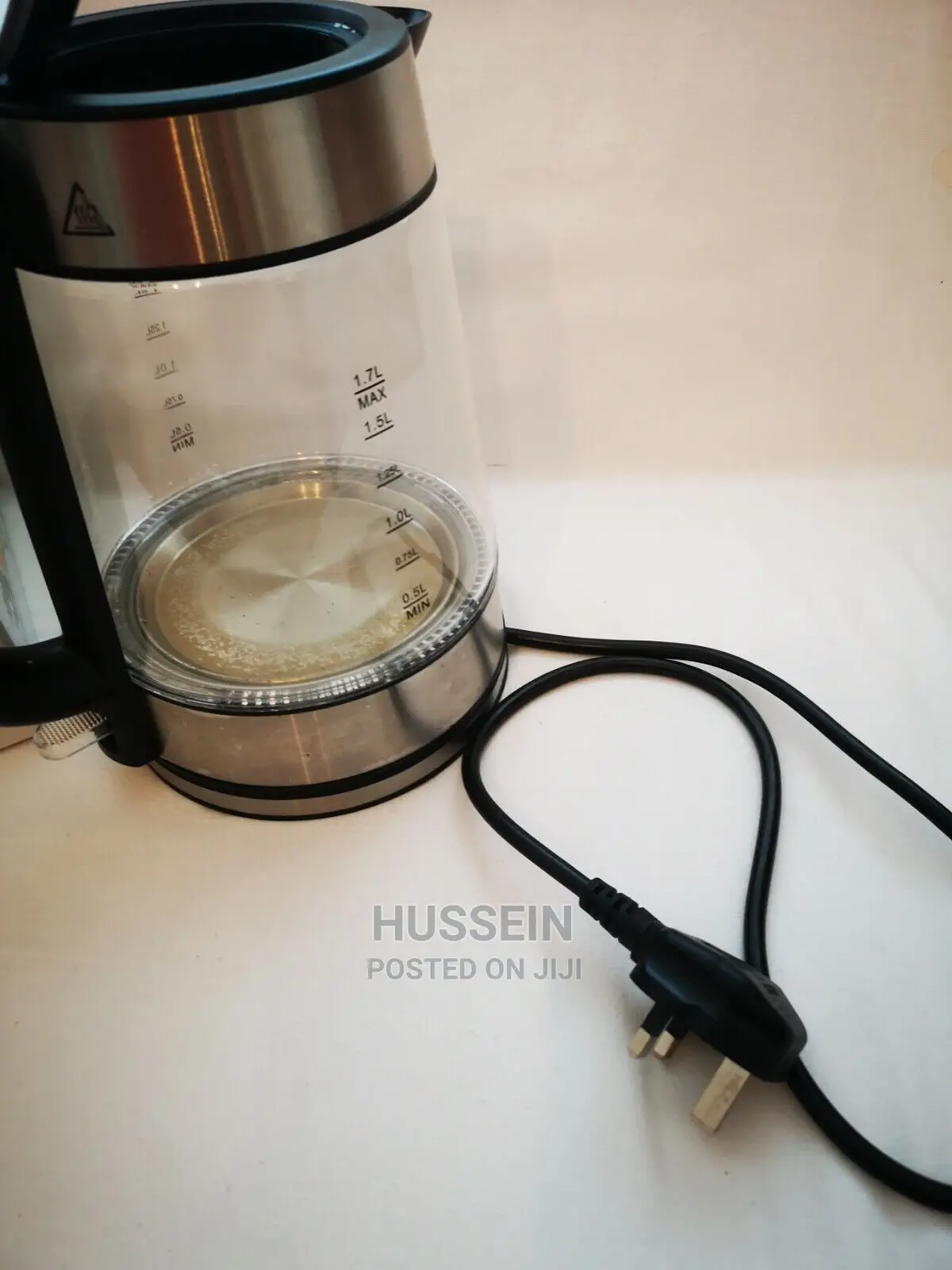 UK Glass Kettle Ambiano Modern 1.7L 3000W Blue