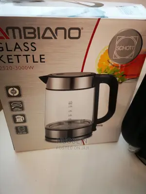 UK Glass Kettle Ambiano Modern 1.7L 3000W Blue