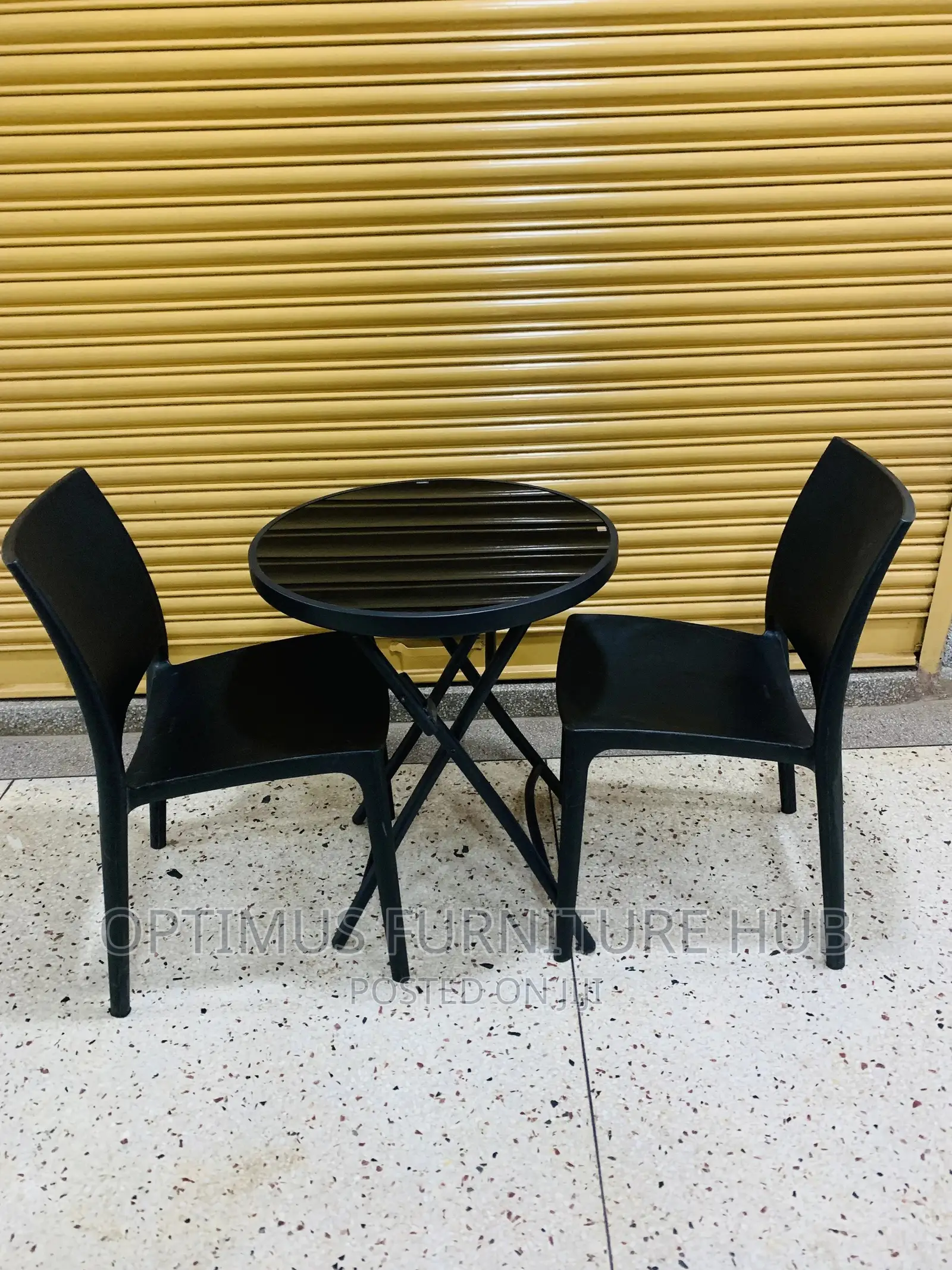 Glass Set Two Seater (Black)