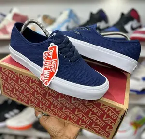 Original Brown/Blue Vans Off the Wall Sneakers