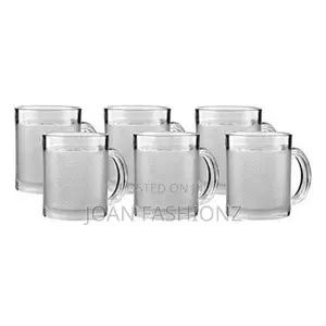 6 Sets of Tea Coffee Glass Mugs Transparent